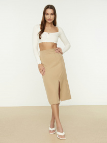 Спідниця міді Trendyol модель TWOSS22ET0029/Vizon Фото