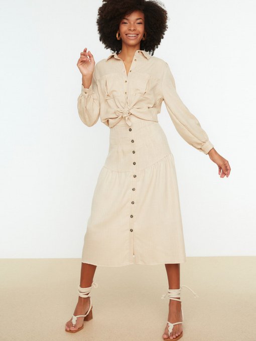 Юбка миди Trendyol модель TWOSS22ET0106/Tas Фото