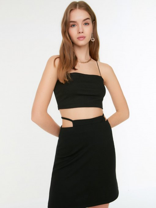 Юбка мини Trendyol модель TWOSS22ET0129/Siyah Фото