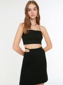 Спідниця міні Trendyol модель TWOSS22ET0129/Siyah Фото