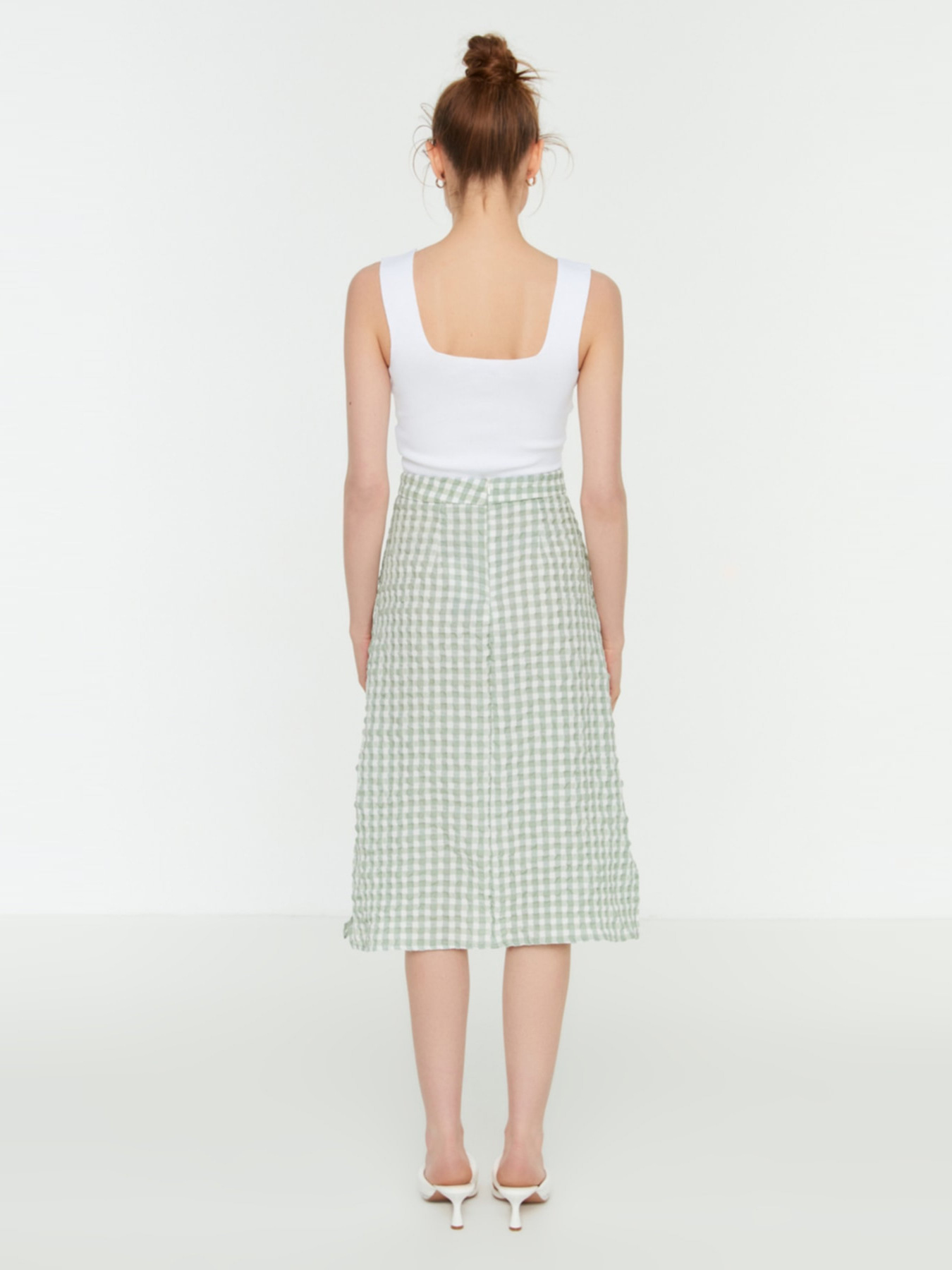 Юбка миди Trendyol модель TWOSS22ET0213/Haki Фото