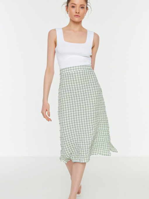 Спідниця міді Trendyol Модель TWOSS22ET0213/Haki Фото