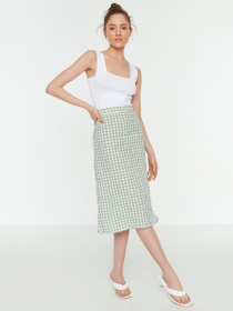 Спідниця міді Trendyol модель TWOSS22ET0213/Haki Фото