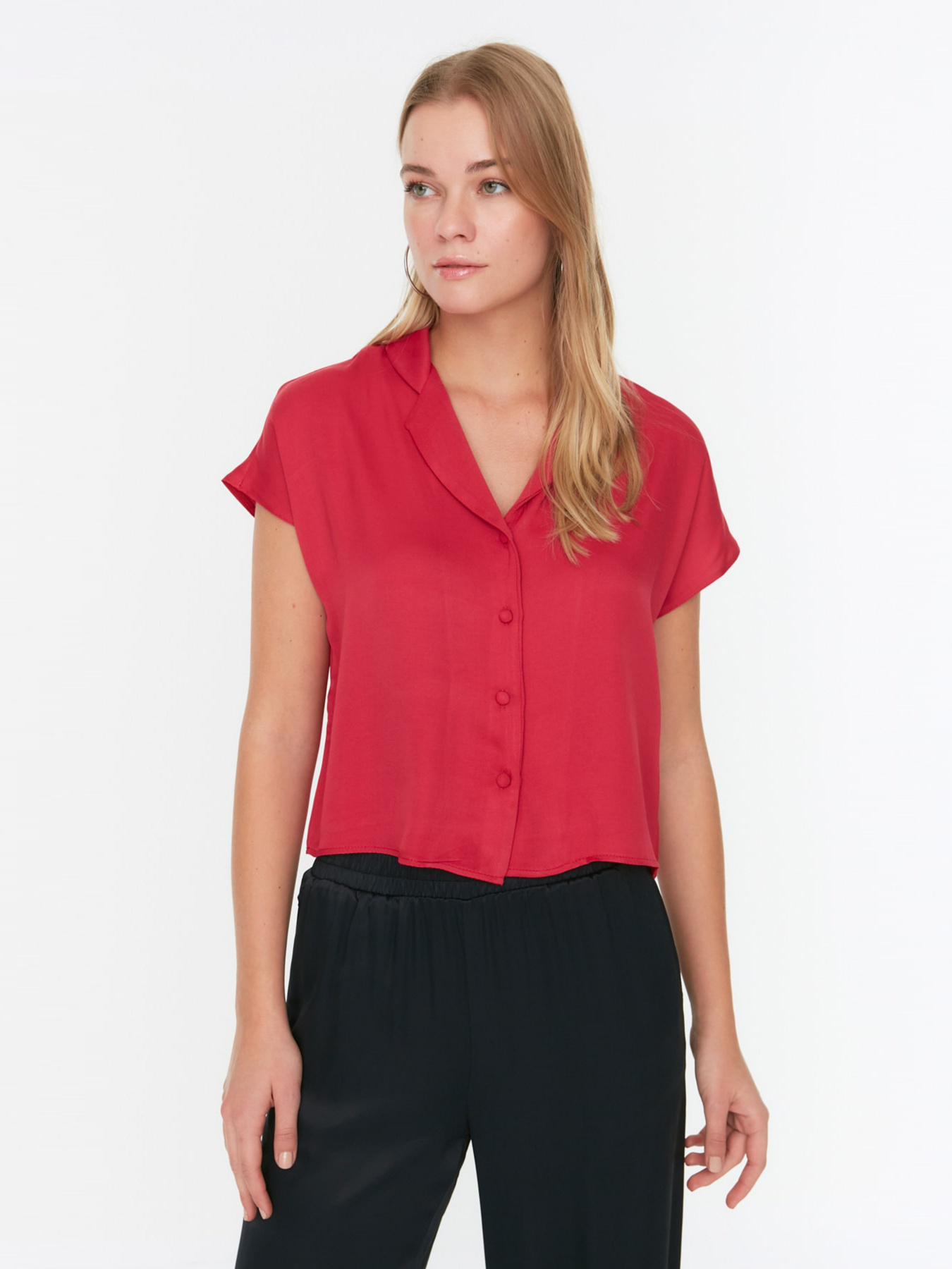 Блуза Trendyol модель TWOSS22GO00091/Bordo Фото