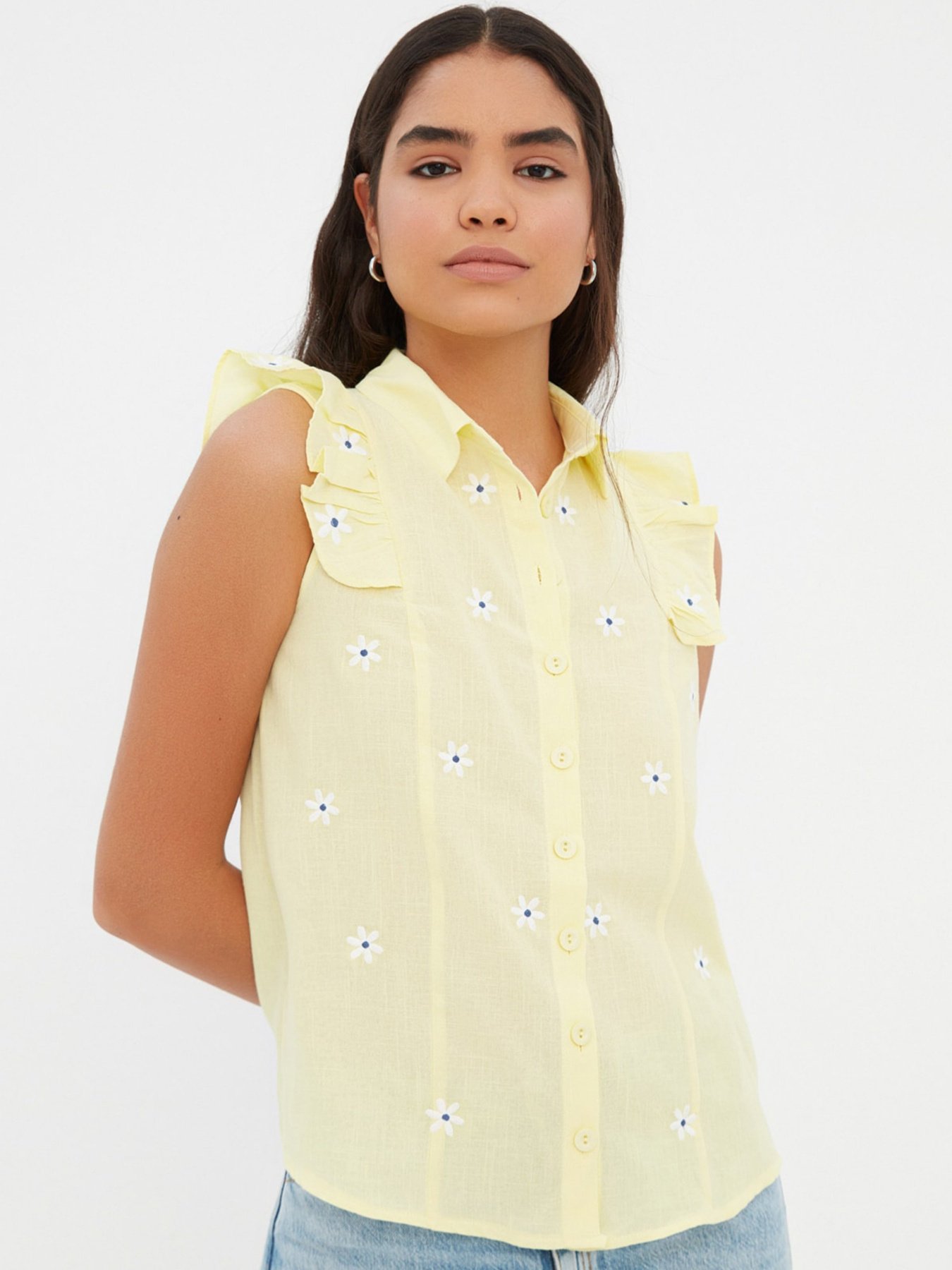 Блуза Trendyol модель TWOSS22GO0240/Sari Фото