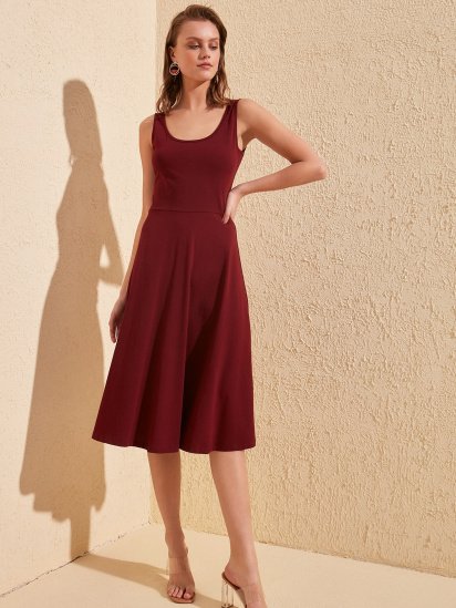 Сукня міді Trendyol модель TWOSS19VG0202/Bordo — фото 3 - INTERTOP
