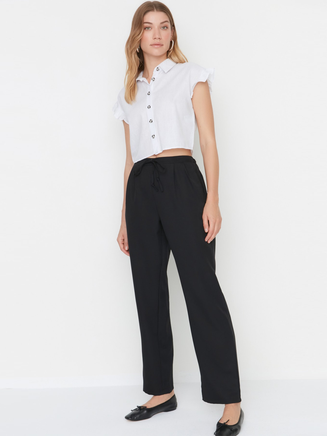 Класичні штани Trendyol модель TWOSS22PL0463/Siyah Фото