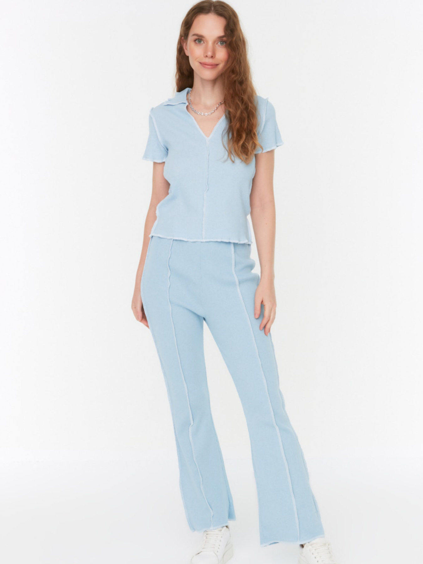 Брюки повседневные Trendyol модель TWOSS22PL0495/Mavi Фото