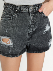 Шорты джинсовые Trendyol модель TWOSS22SR00116/Siyah Фото