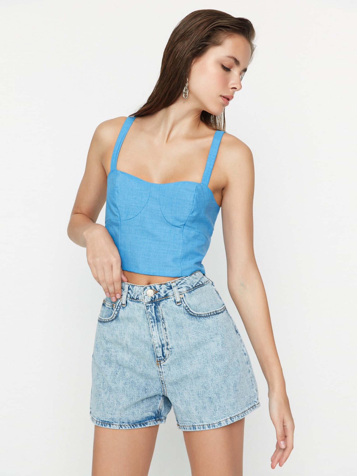 Шорти Trendyol модель TWOSS22SR00117/Mavi Фото