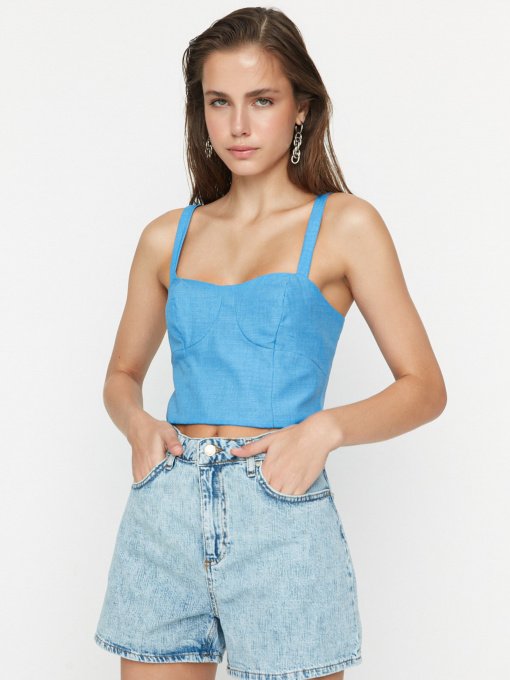 Шорти Trendyol модель TWOSS22SR00117/Mavi Фото