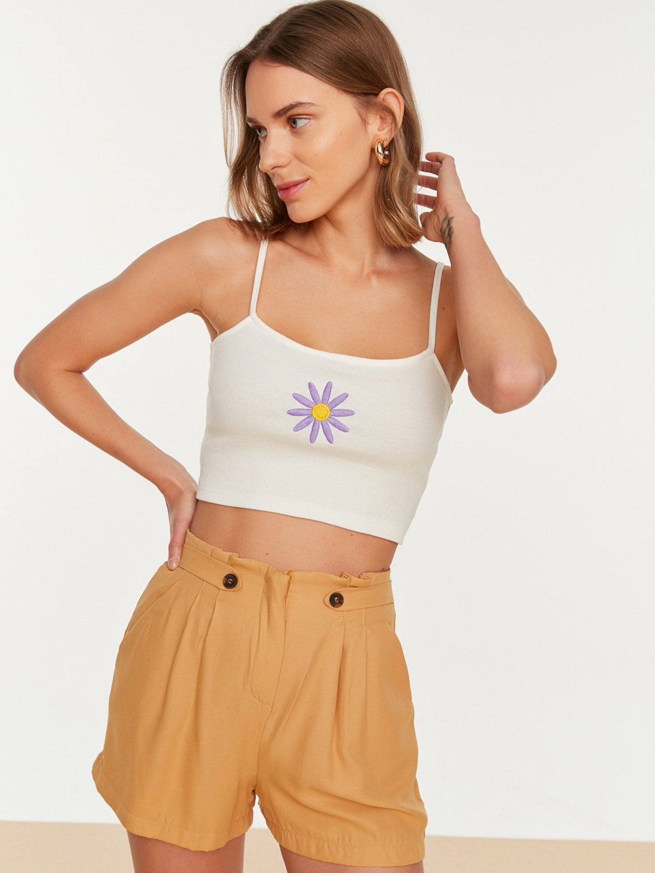 Шорты Trendyol модель TWOSS22SR0098/Camel Фото