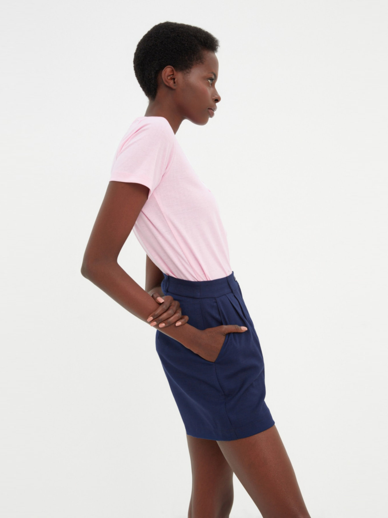 Повсякденні шорти Trendyol модель TWOSS22SR0276/Lacivert Повсякденні шорти Trendyol модель TWOSS22SR0276/Lacivert Фото