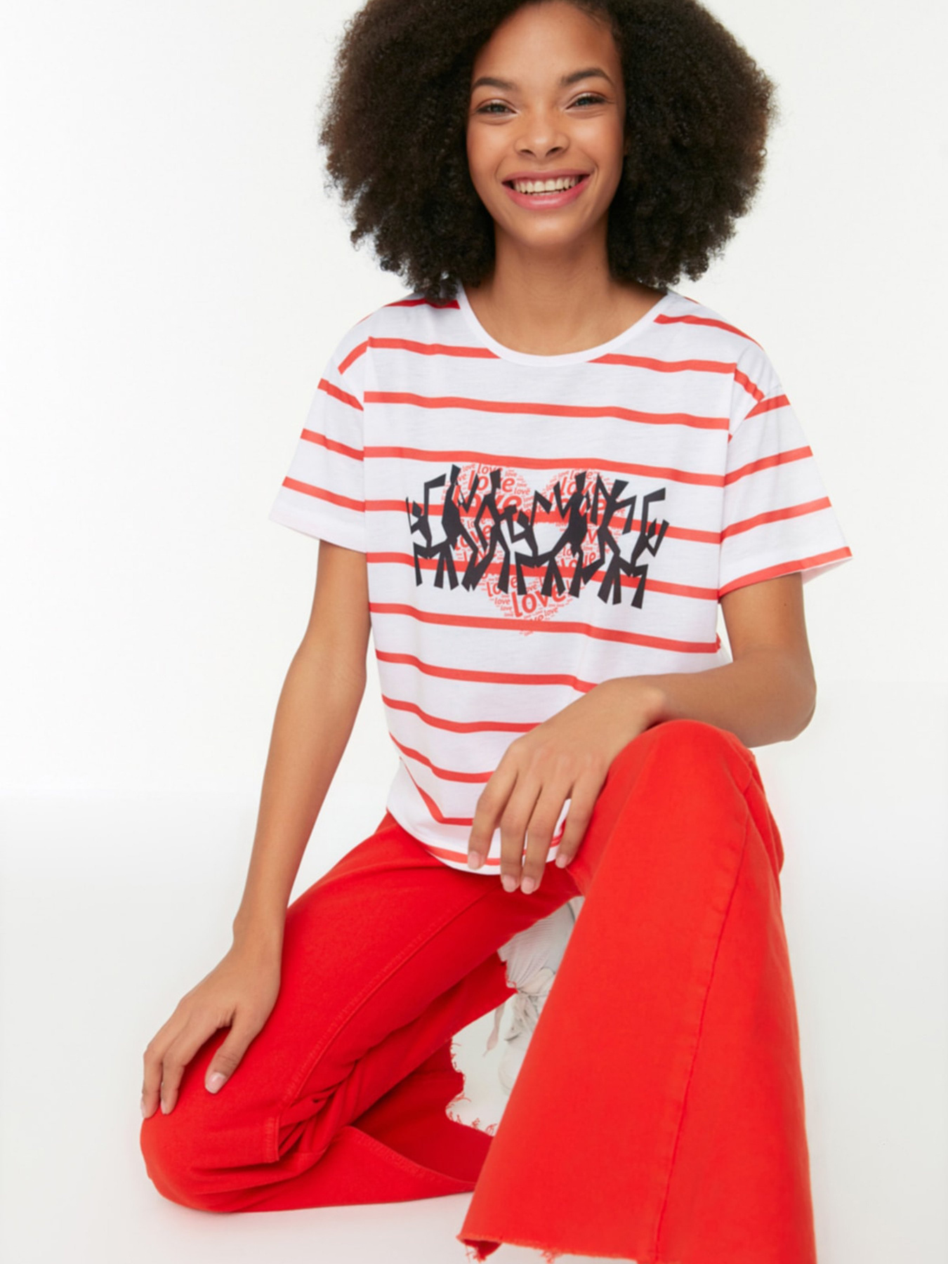 Футболка Trendyol модель TWOSS22TS0665/Beyaz Фото