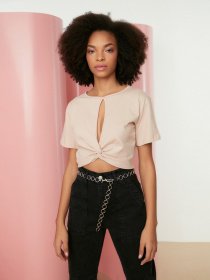 Футболка Trendyol модель TWOSS22TS1020/Bej Фото