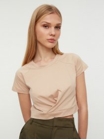 Футболка Trendyol модель TWOSS22TS1132/Bej Фото