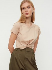 Футболка Trendyol модель TWOSS22TS1132/Bej Фото