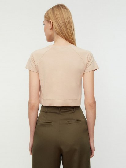 Футболка Trendyol модель TWOSS22TS1132/Bej — фото - INTERTOP