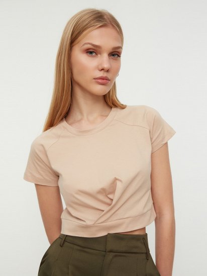 Футболка Trendyol модель TWOSS22TS1132/Bej — фото 3 - INTERTOP