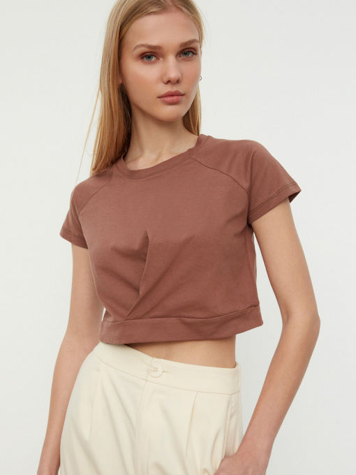 Футболка Trendyol модель TWOSS22TS1132/Kahverengi Фото