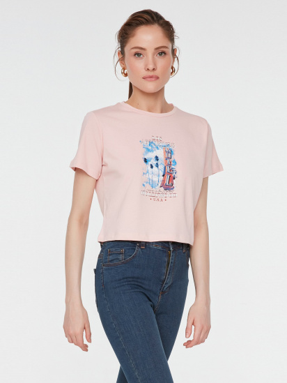 Футболка Trendyol модель TWOSS22TS1503/Pembe — фото - INTERTOP
