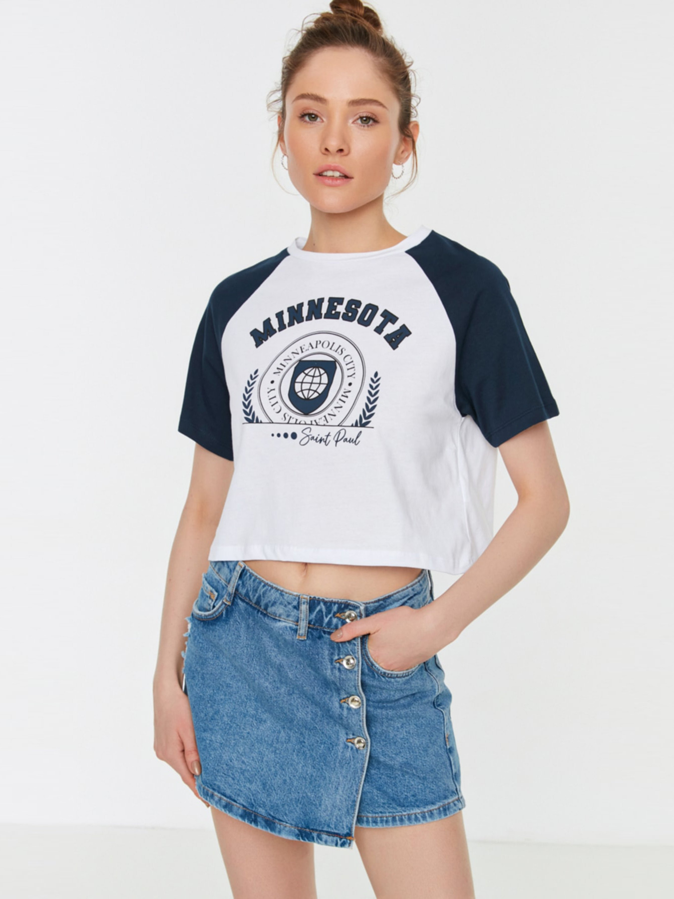 Футболка Trendyol модель TWOSS22TS1511/Lacivert Фото