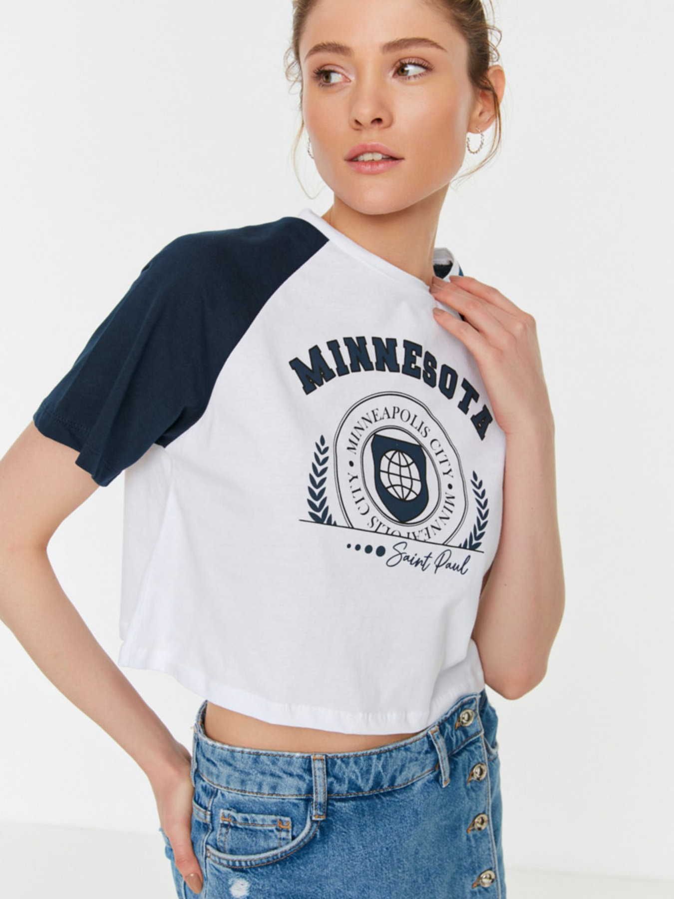 Футболка Trendyol модель TWOSS22TS1511/Lacivert Фото