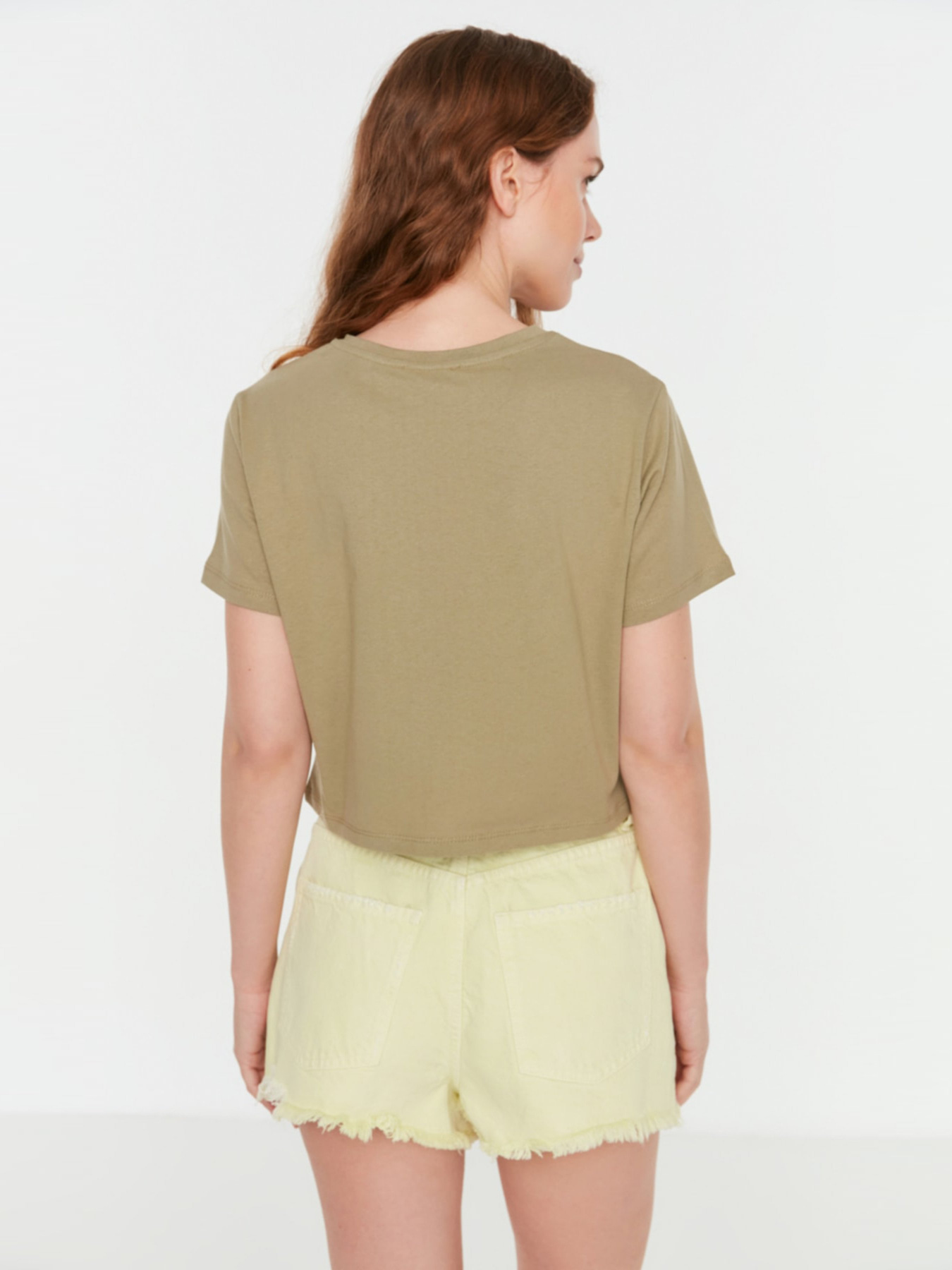 Футболка Trendyol модель TWOSS22TS2300/Haki Фото