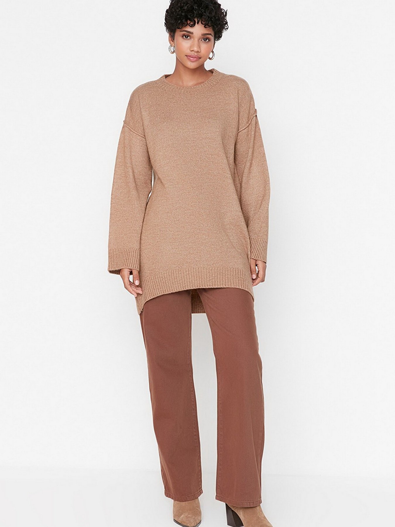 Джемпер Trendyol модель TCTAW23KZ00030/Bej Фото