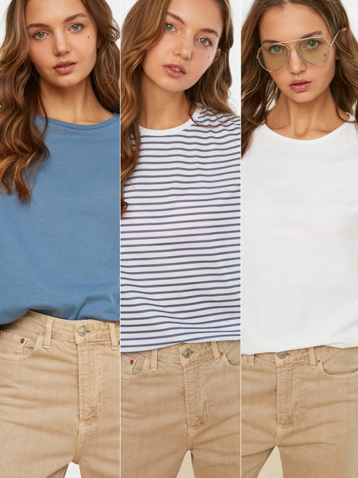 Набор футболок Trendyol модель TWOSS21TS0997/Cok Renkli Фото