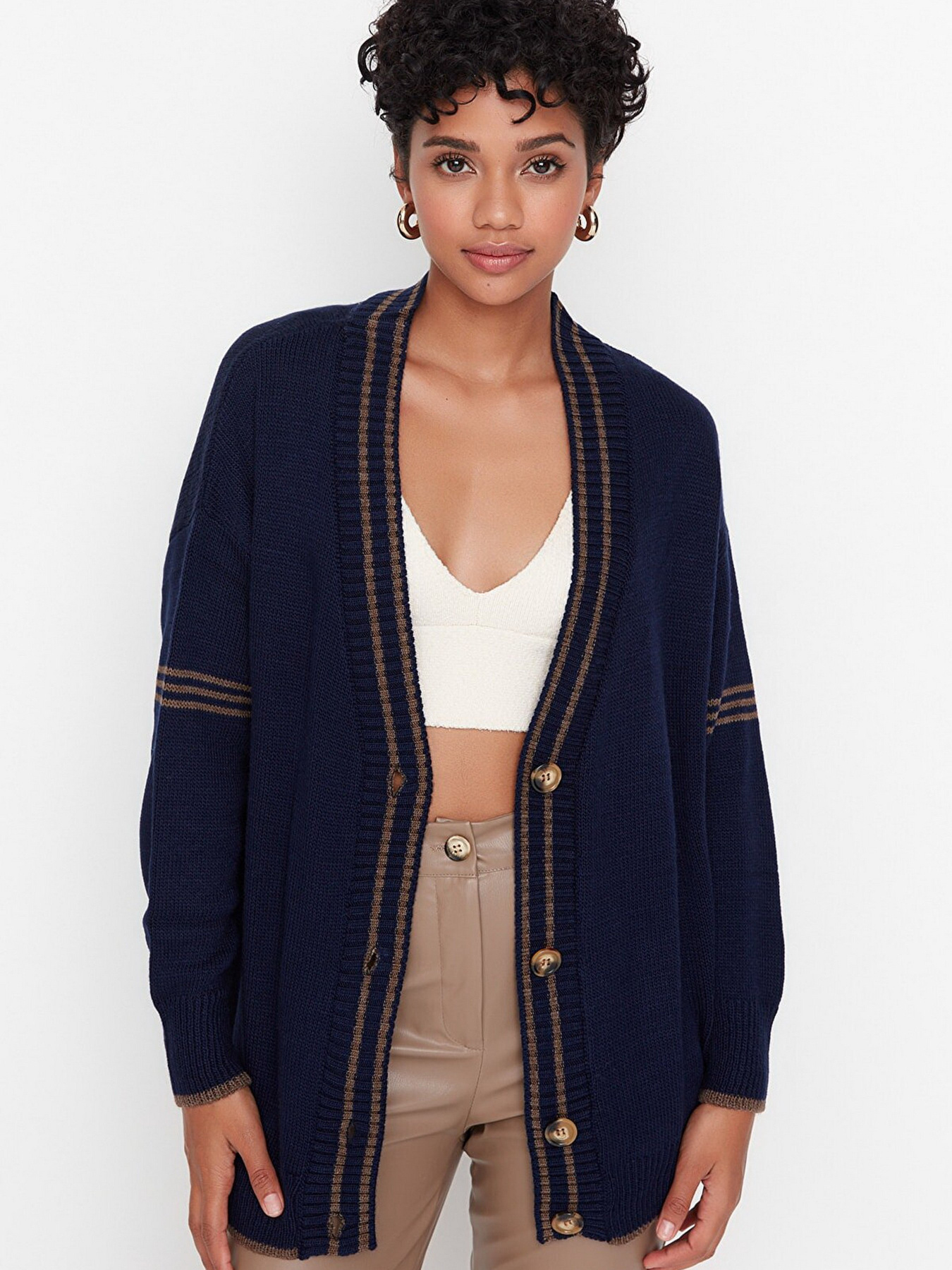 Кардиган Trendyol модель TWOAW23HI00409/Lacivert Фото