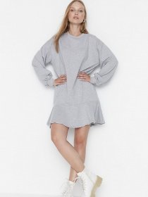 Сукня міні Trendyol модель TWOAW23EL00699/Gri Фото