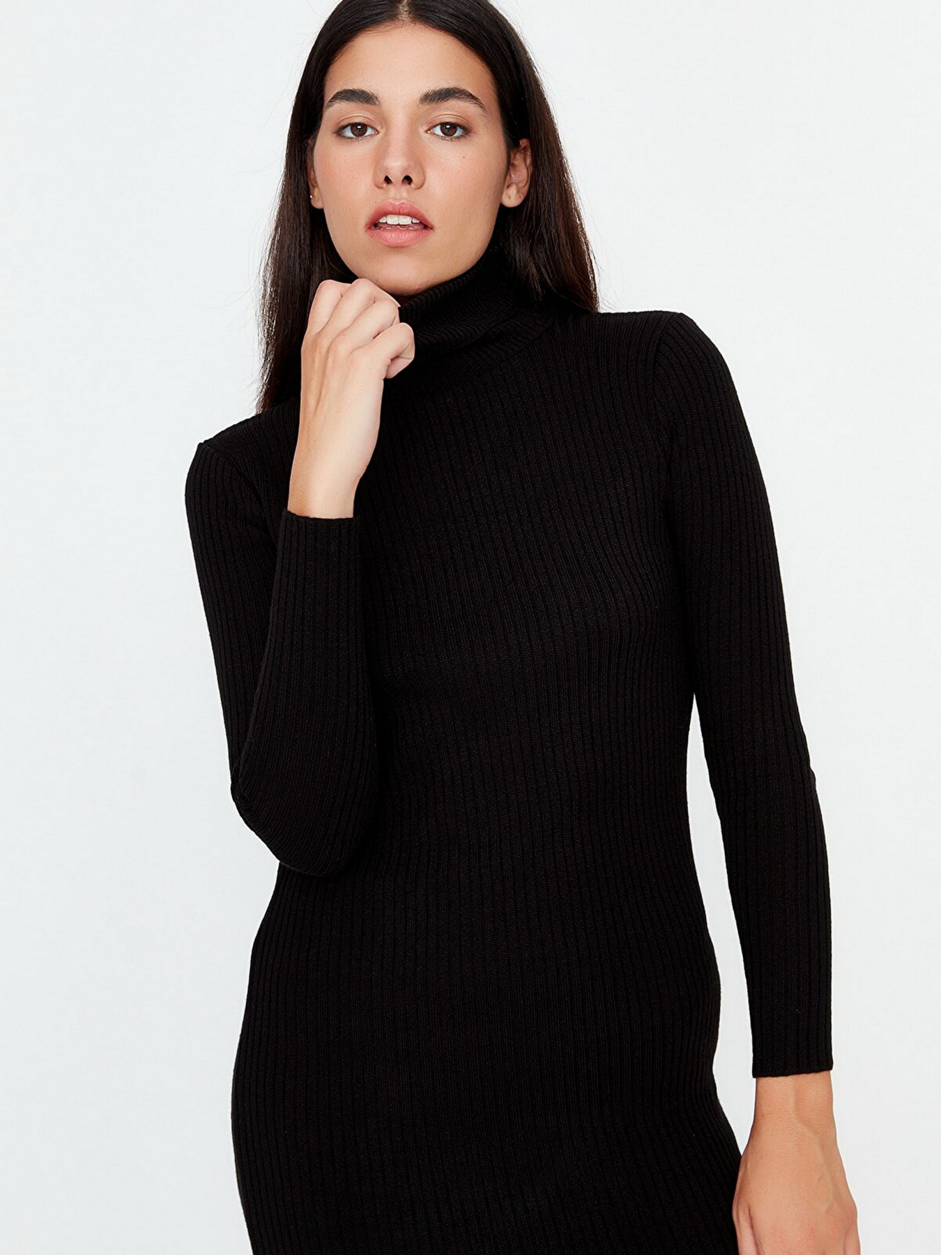 Сукня міді Trendyol модель TWOAW23EL00662/Siyah Фото