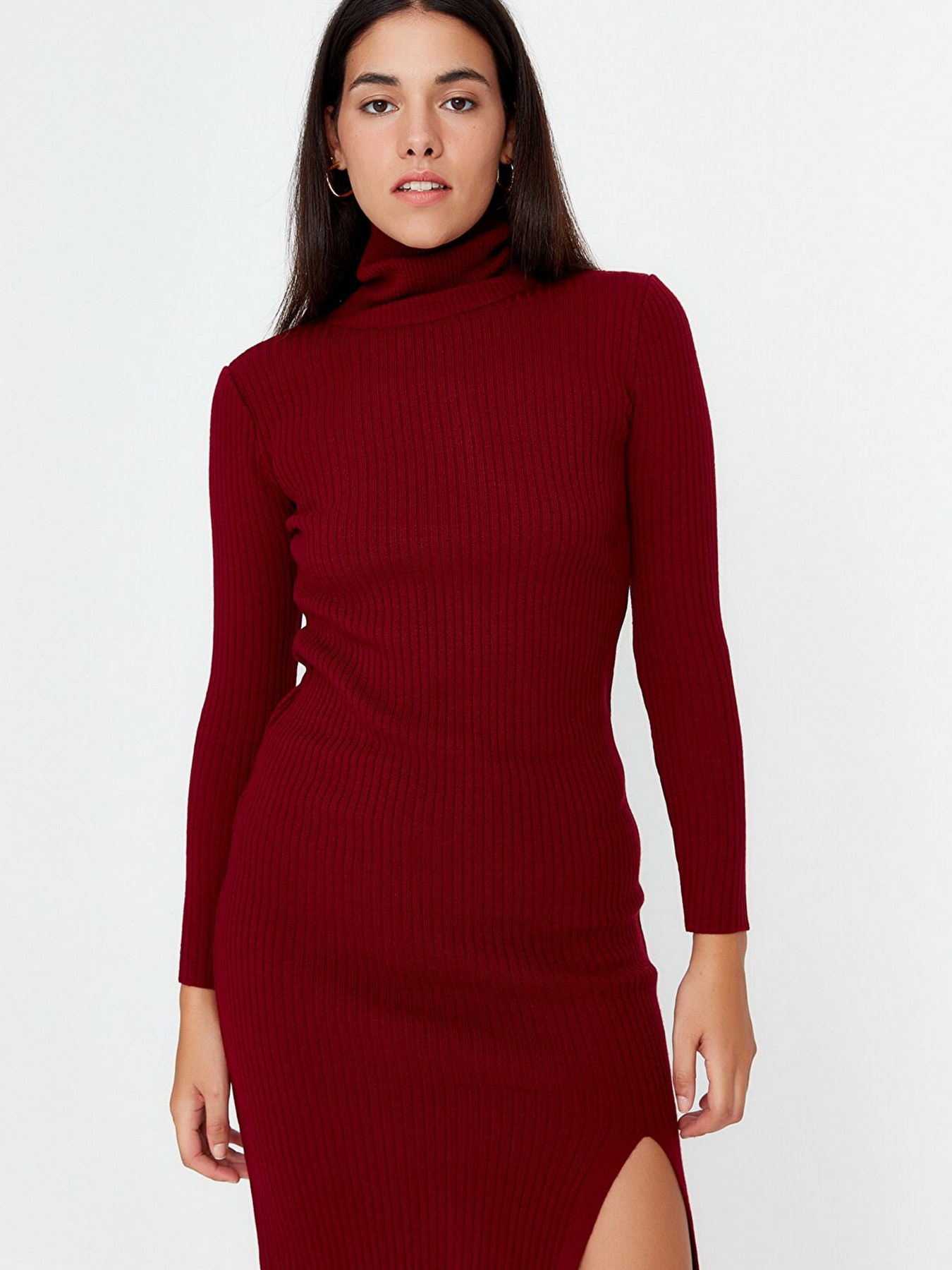 Платье миди Trendyol модель TWOAW23EL00662/Bordo Фото