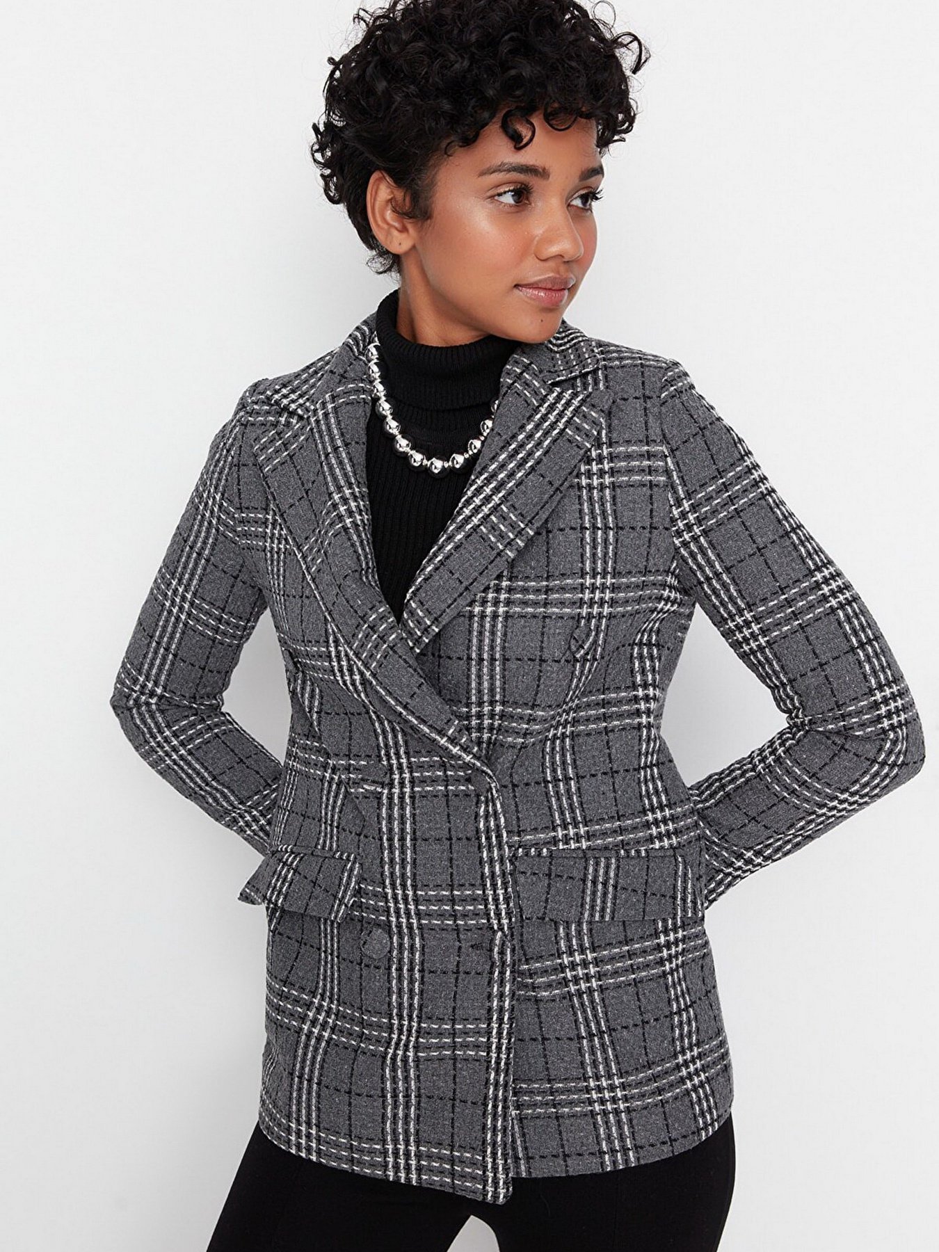 Піджак Trendyol модель TWOAW23CE00020/Gri Фото