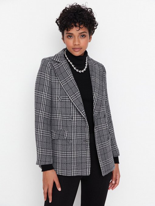 Пиджак Trendyol модель TWOAW23CE00020/Gri Фото