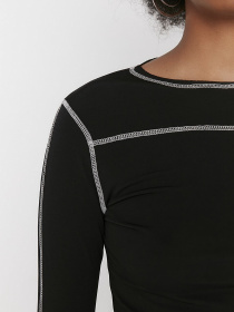 Лонгслів Trendyol модель TWOAW23BZ00255/Siyah Фото