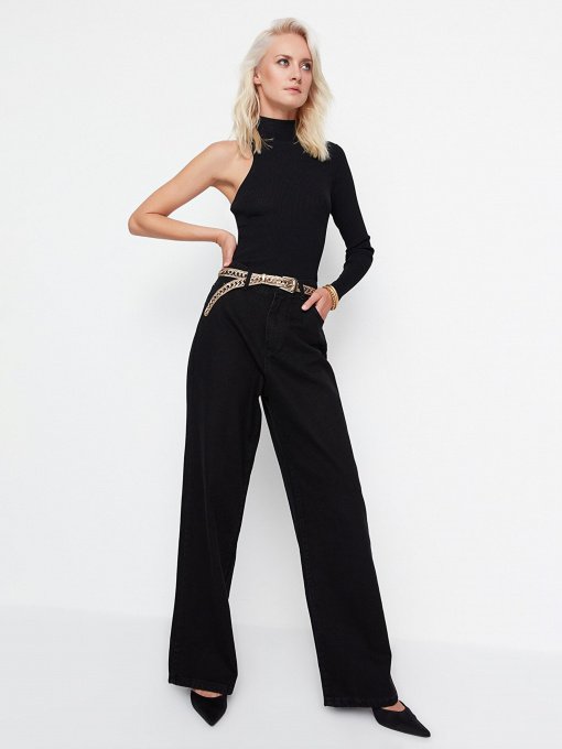 Широкі джинси Trendyol модель TWOAW22JE0794/Siyah Фото