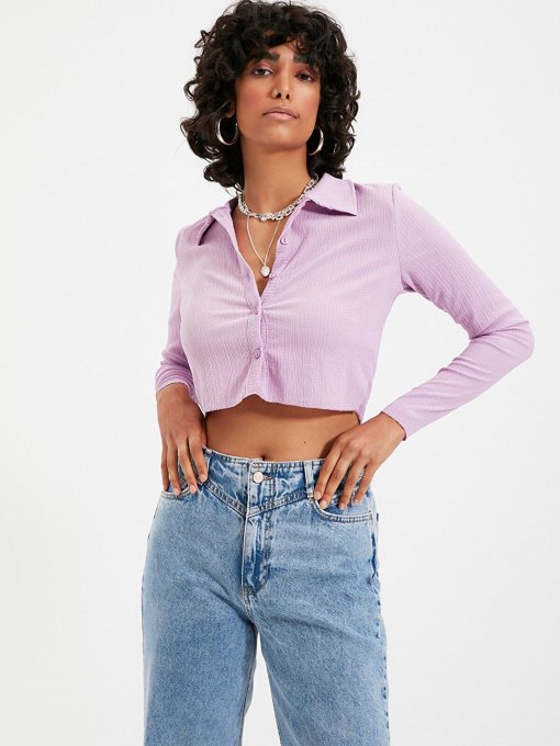 Топ Trendyol модель TWOAW22BZ0241/Lila Фото