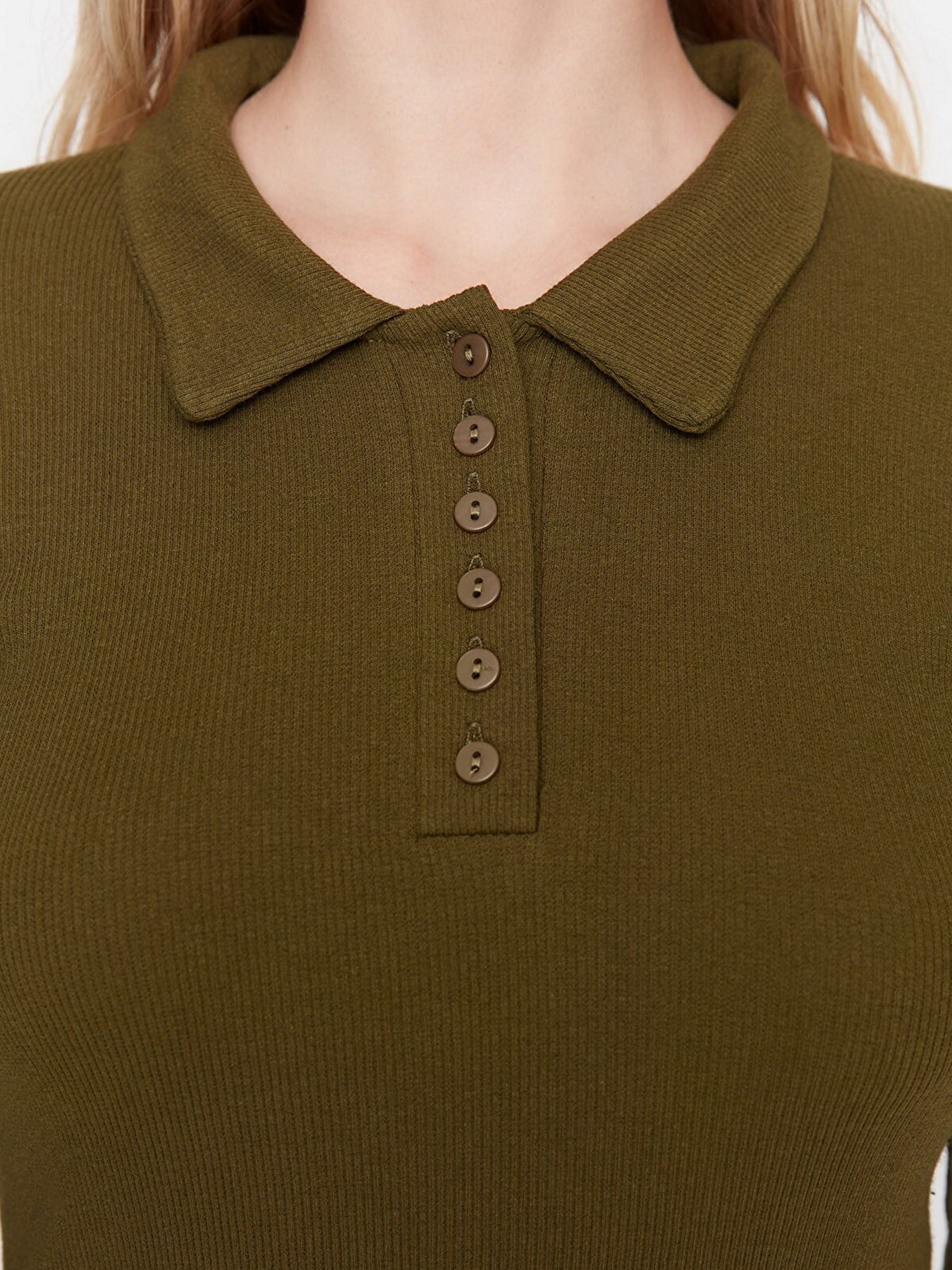 Поло Trendyol модель TWOAW21BZ0506/Haki Фото