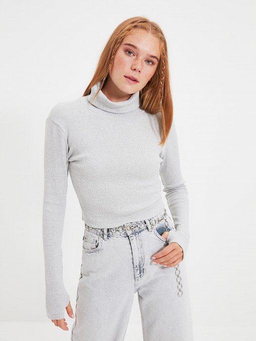 Водолазка Trendyol модель TWOAW21BZ0071/Gri Фото