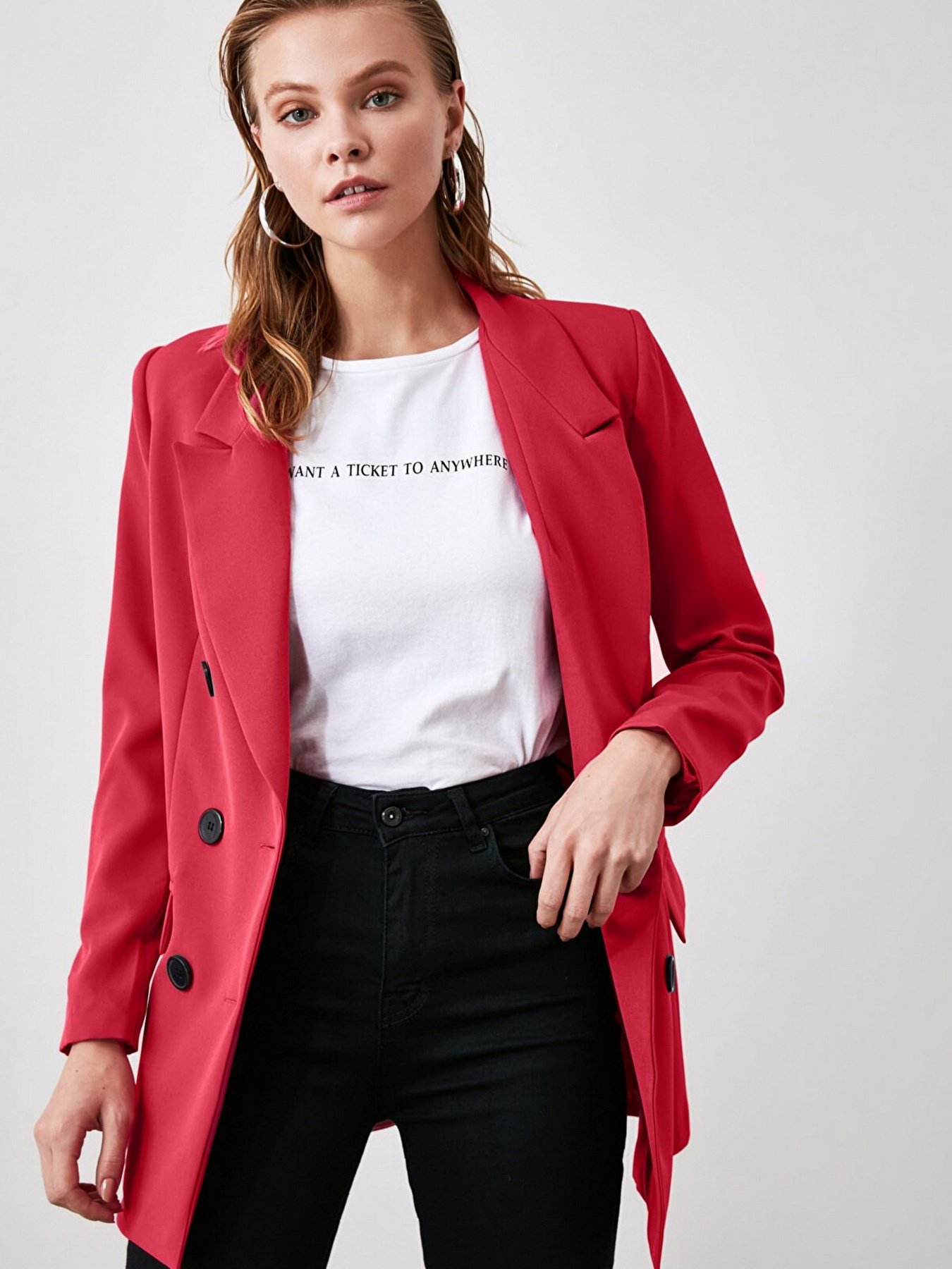 Пиджак Trendyol модель TWOAW20CE0130/Fusya Фото