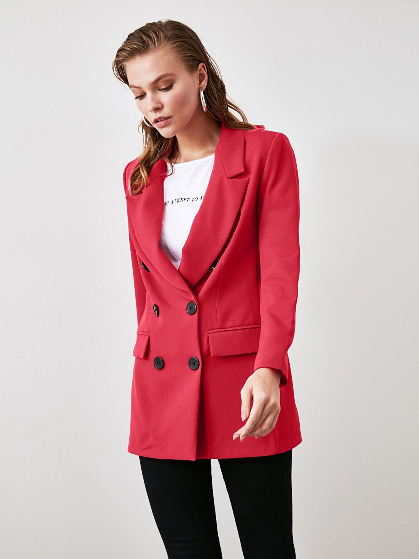 Пиджак Trendyol модель TWOAW20CE0130/Fusya Фото