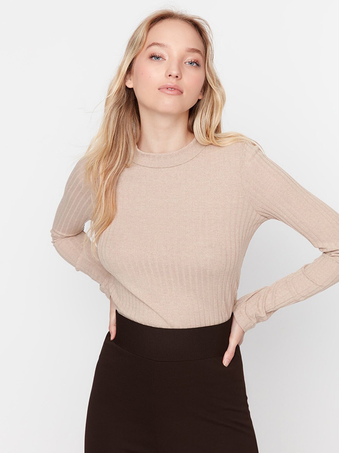 Гольф Trendyol модель TWOAW20BZ0200/Bej Фото