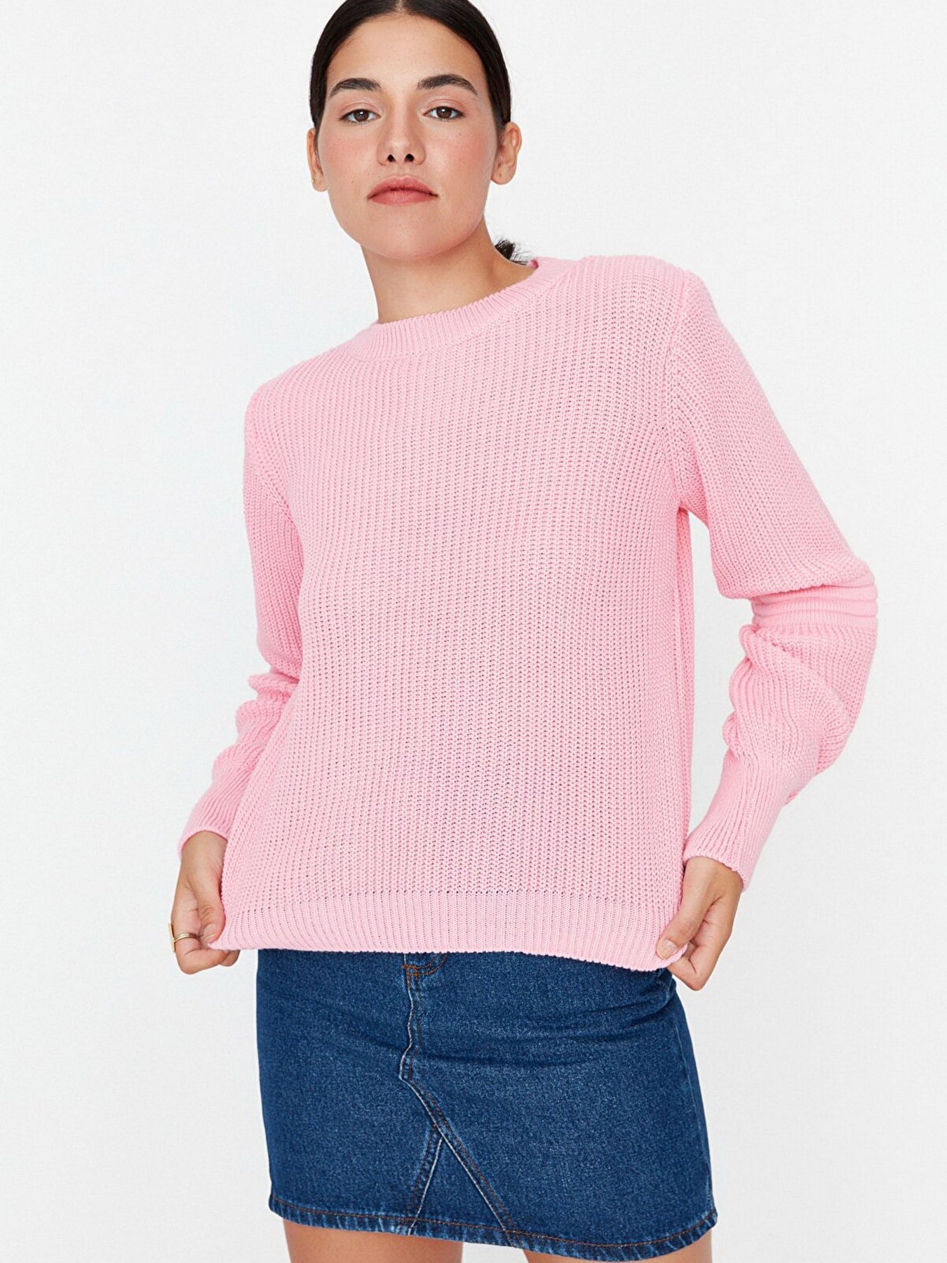 Джемпер Trendyol модель TWOAW23KZ01721/Pembe Джемпер Trendyol модель TWOAW23KZ01721/Pembe Фото