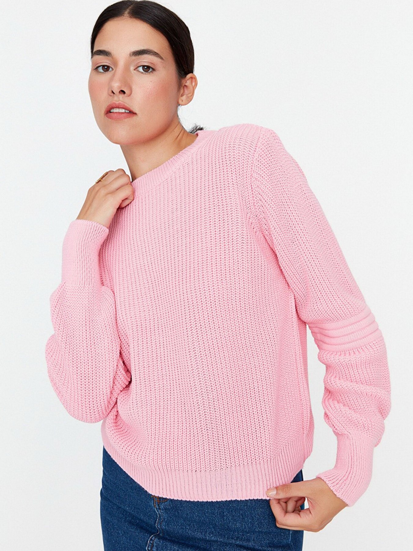 Джемпер Trendyol модель TWOAW23KZ01721/Pembe Джемпер Trendyol модель TWOAW23KZ01721/Pembe Фото