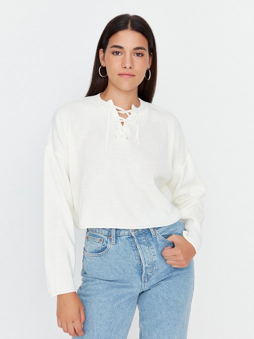 Джемпер Trendyol модель TWOAW23KZ01699/Ekru Фото