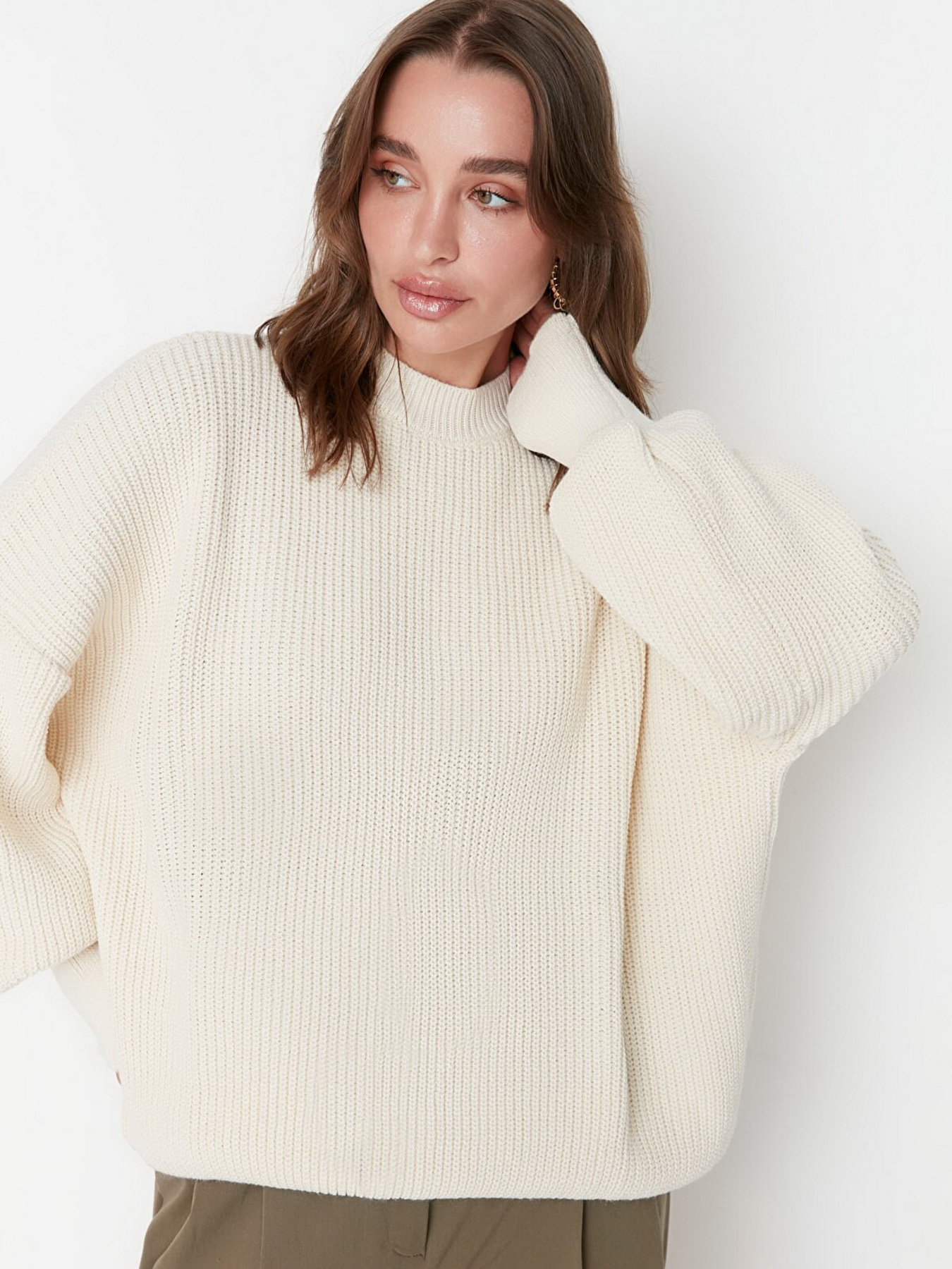 Джемпер Trendyol модель TWOAW23KZ01448/Ekru Фото