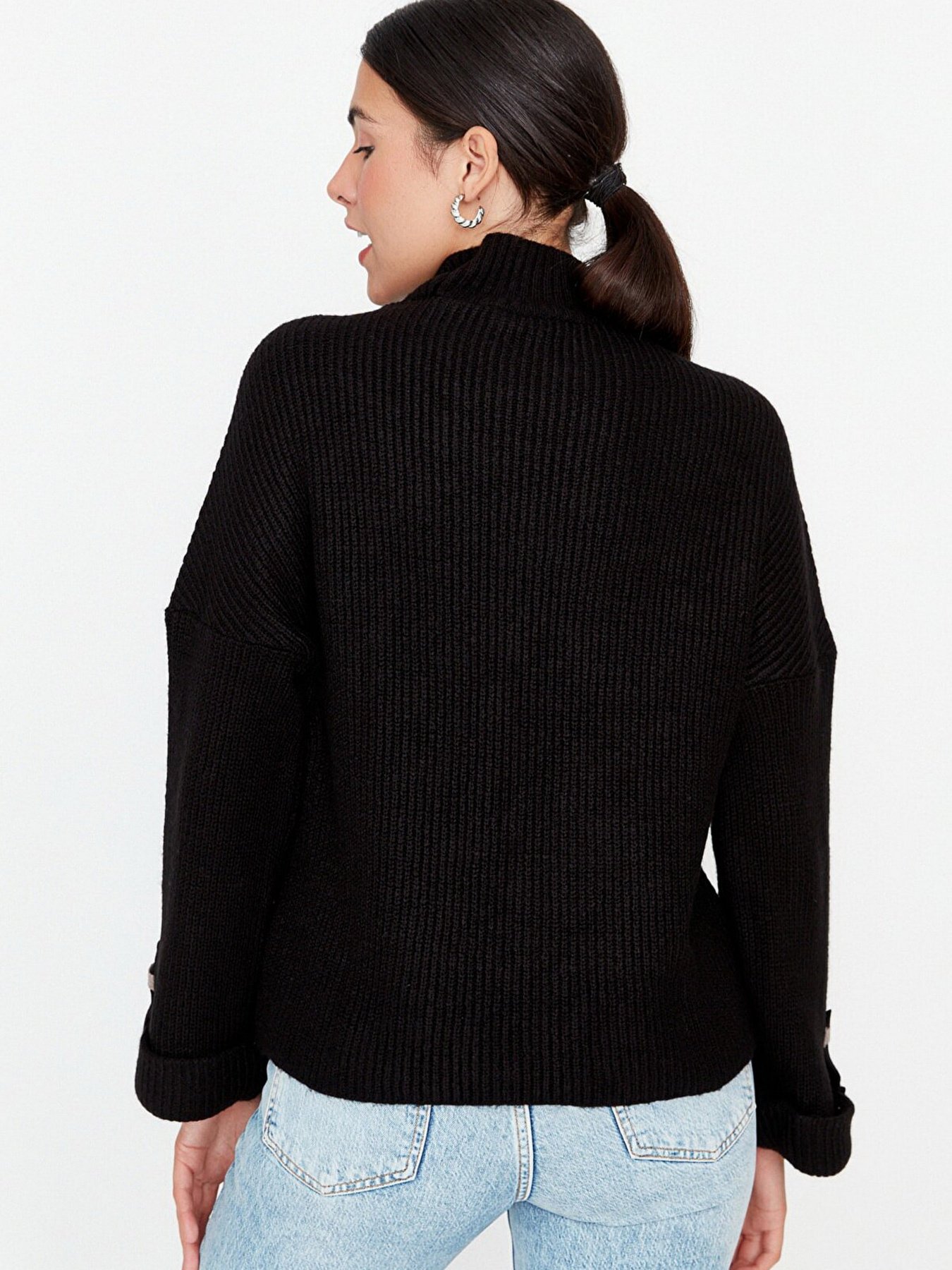 Джемпер Trendyol модель TWOAW23KZ01390/Siyah Джемпер Trendyol модель TWOAW23KZ01390/Siyah Фото