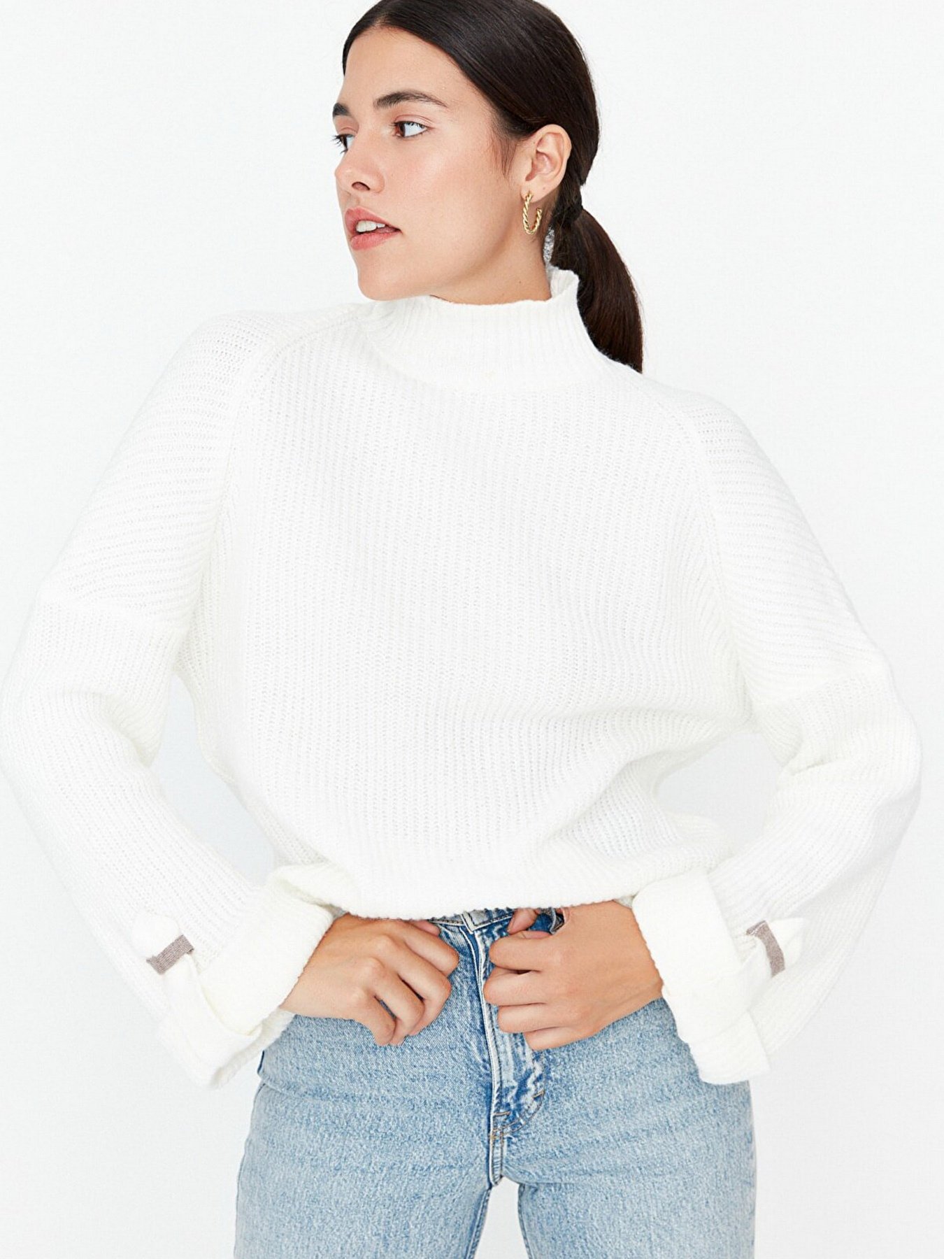 Гольф Trendyol модель TWOAW23KZ01390/Ekru Фото